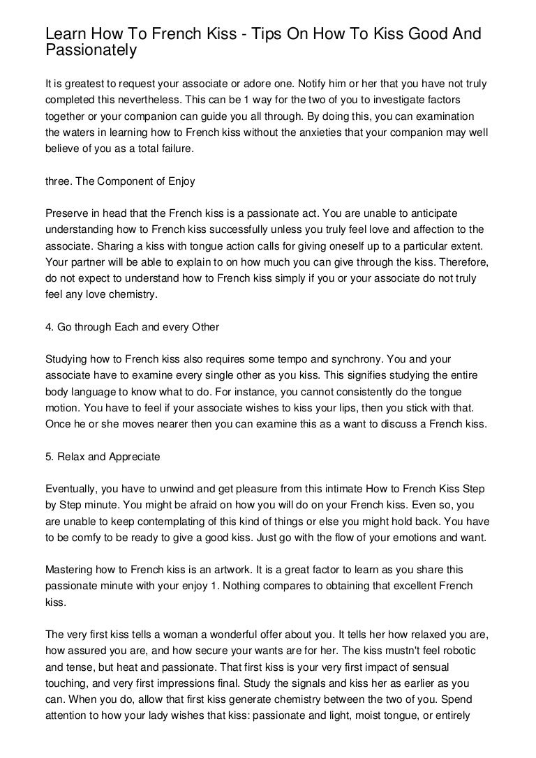 Learn How To French Kiss Tips On How To Kiss Good And Passionately