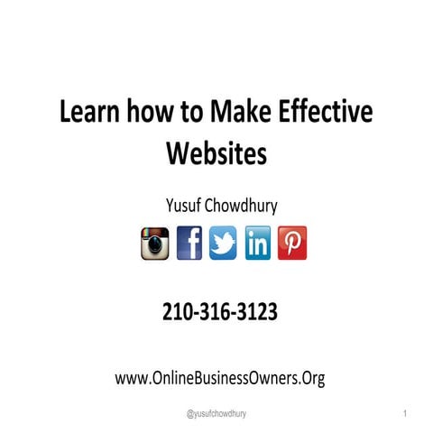 Learn how to Make effective website