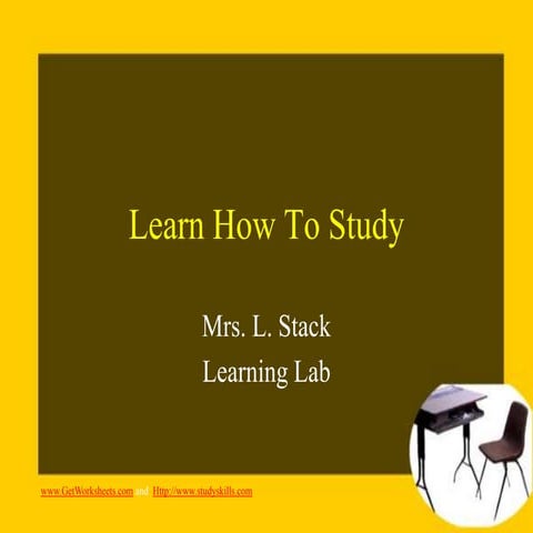 Learn how to study