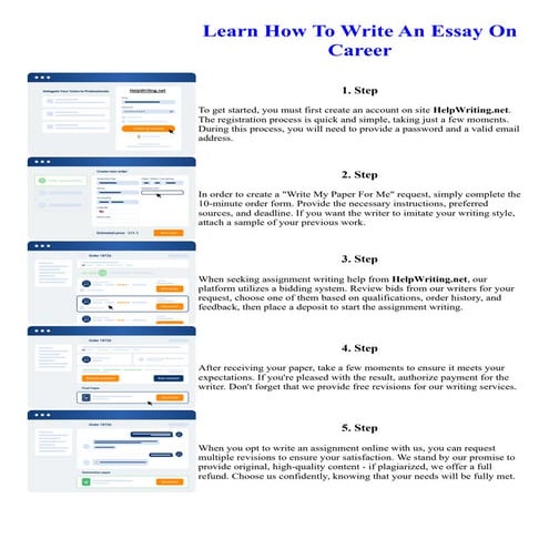 Learn How To Write An Essay On Career