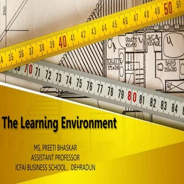 The Learning Environment: 