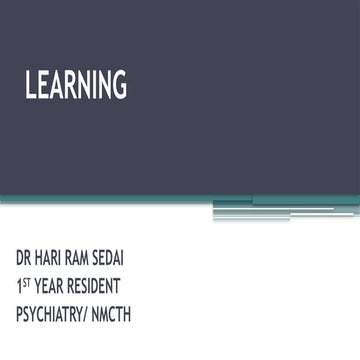 LEARNING