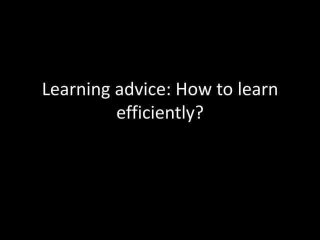 Study advice - Top 10