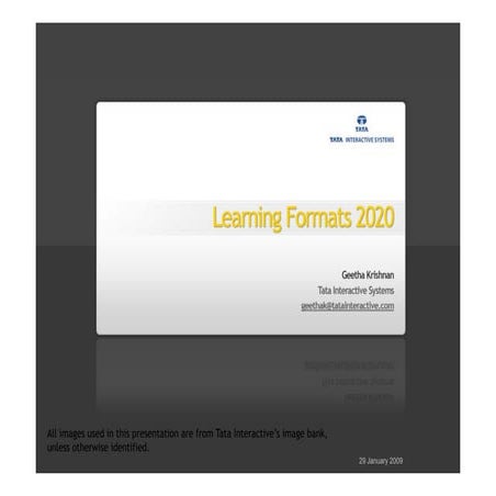 Learning Formats 2020