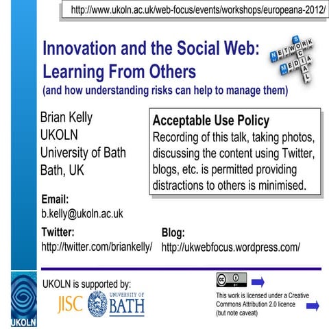 Innovation and the Social Web: Learning From Commercial Approaches