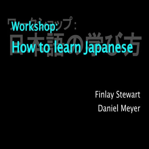 Learning Japanese
