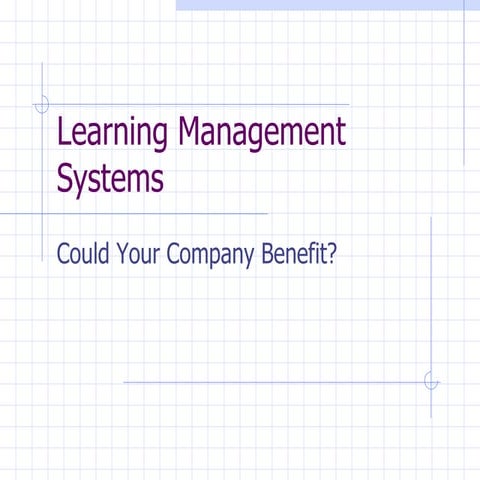 Learning Management Systems