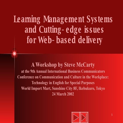 Learning Management Systems and Cutting-edge Issues for Web-based Delivery