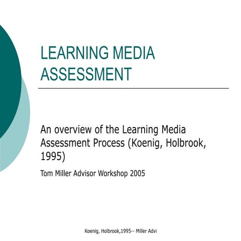 LEARNING MEDIA ASSESSMENT