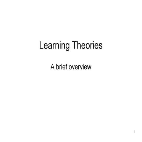 Learning theories feb2013