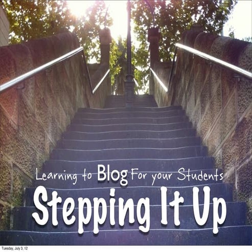Learning to Blog FOR your Students