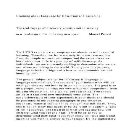 Learning about Language by Observing and ListeningThe real voy.docx