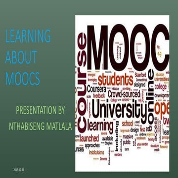 Learning about moocs