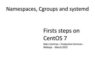 First steps on CentOs7