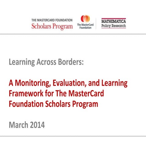 Learning Across Borders; A Monitoring, Evaluation, and Learning ...