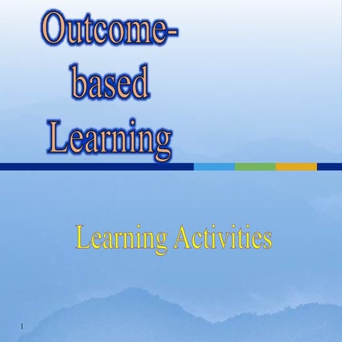 learningactivities4 outcome based education
