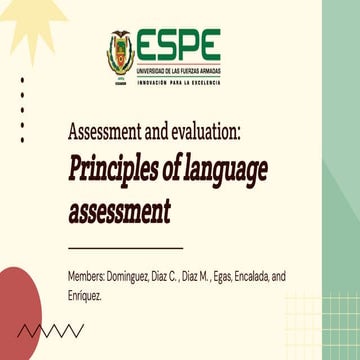Principles of language assessment 