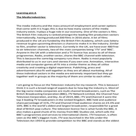 Unit 2 learning aim a and b | DOCX