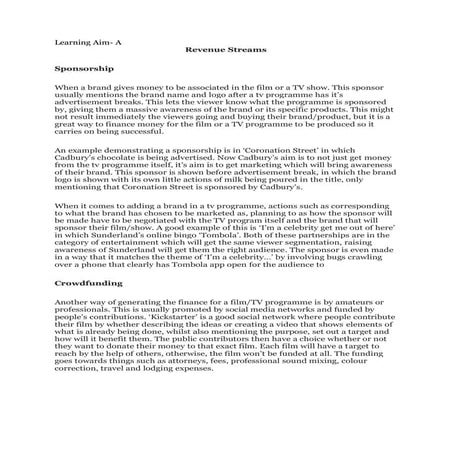 Learning aim a model answer full