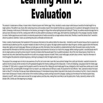Unit 6: Learning Aim D | PDF