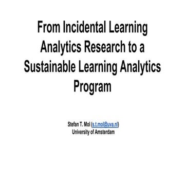Learning analytics bij de Universiteit van Amsterdam en ROC Noorderpoort