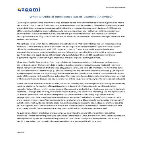 AI-Based Learning Analytics