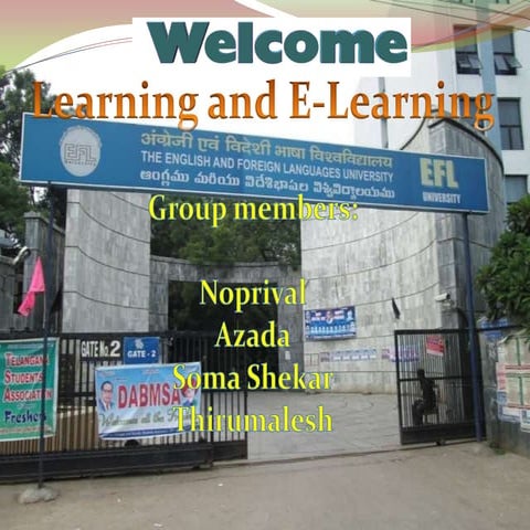 Learning and e learning