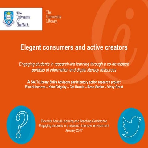 Elegant consumers & active creators. Learning and teaching Conf 2017