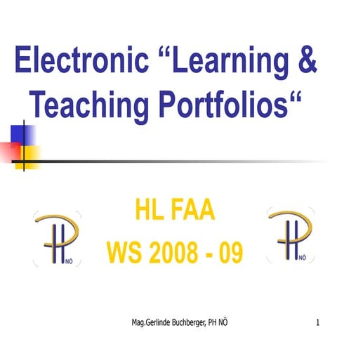 Learning And Teaching Portfolios
