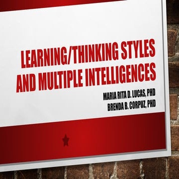 LEARNING and THINKING STYLES AND MULTIPLE INTELLIGENCES.pptx