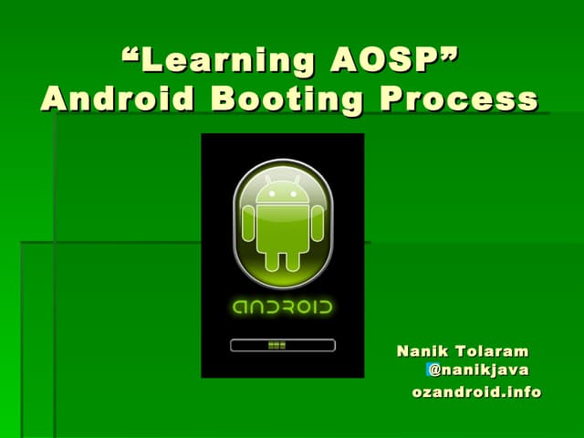 Learning AOSP - Android Booting Process