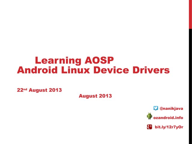 Learning AOSP - Android Linux Device Driver