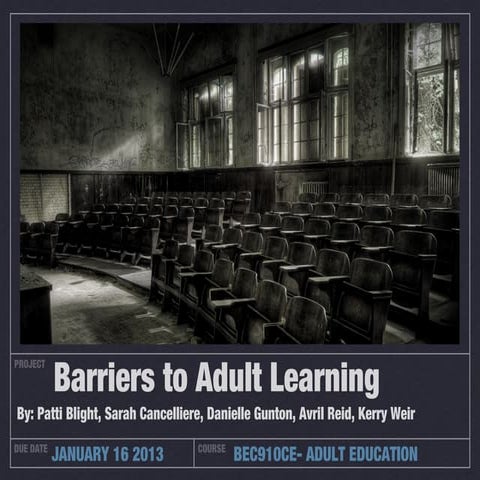 Adult Learning Barriers