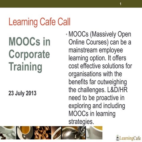MOOCS@Work Working Group Session 1