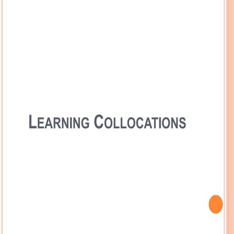 Learning collocations