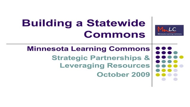 Learning Commons Presentation Memo