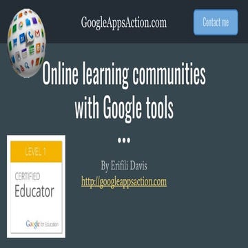 Creating online learning communities with Google tools