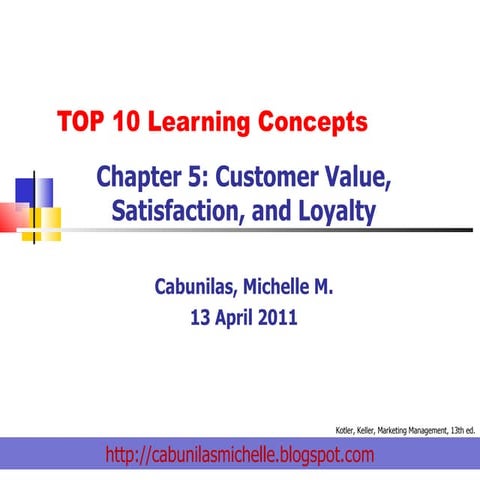 Creating customer value, Satisfaction and Loyalty | PPT