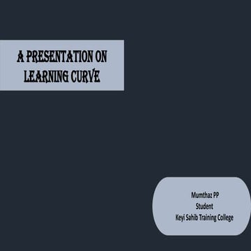 Presentation on Learning curve