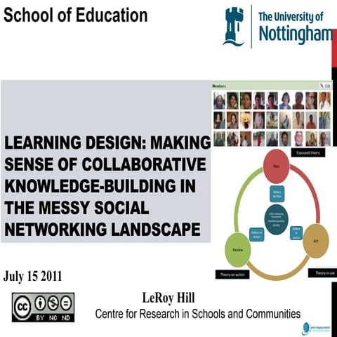 Learning design making sense of collaborative knowledge building in the messy social networking landscape