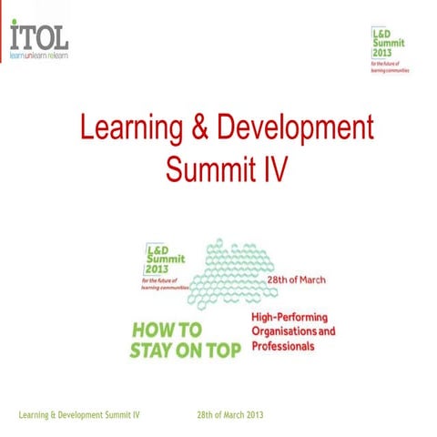 Learning & Development Summit presentation