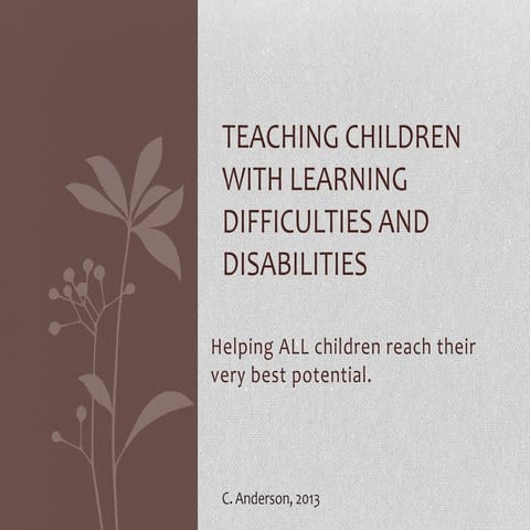 Learning disabilities