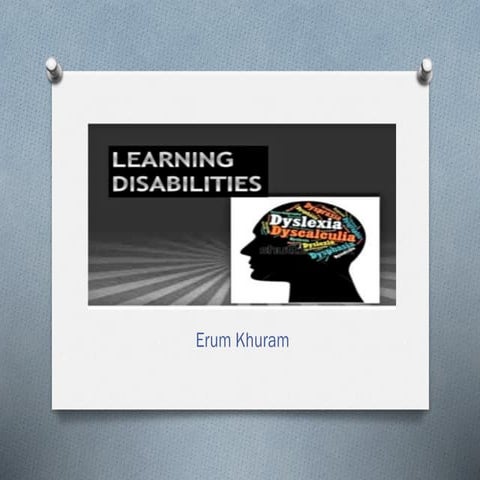 An Introduction To Learning Disabilities