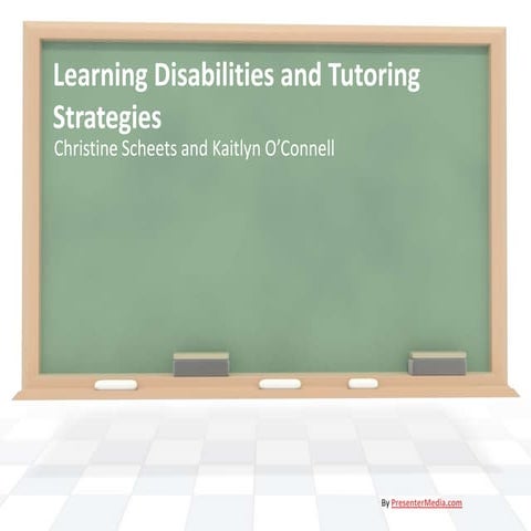 Learning Disabilities and Tutoring Strategies