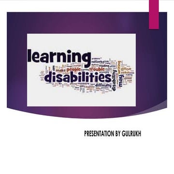 Learning disability!!!