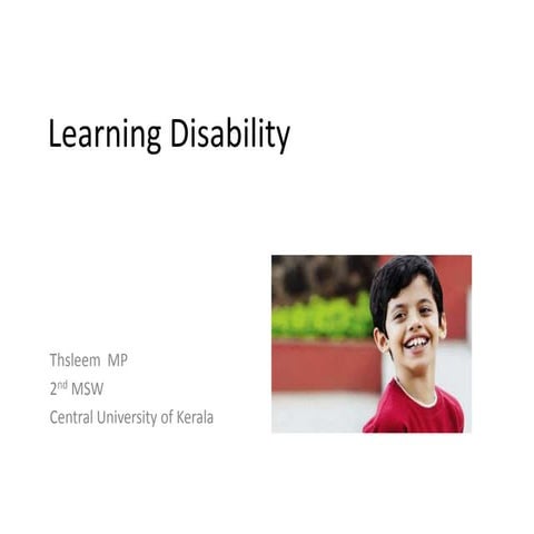 Learning disability