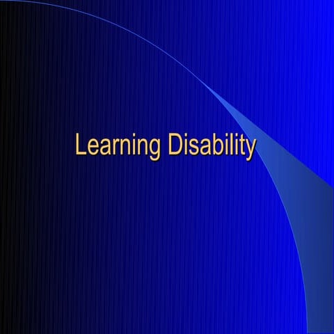 Learning disability jo
