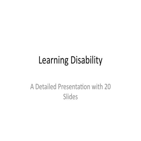 Learning disabilities | PPTX