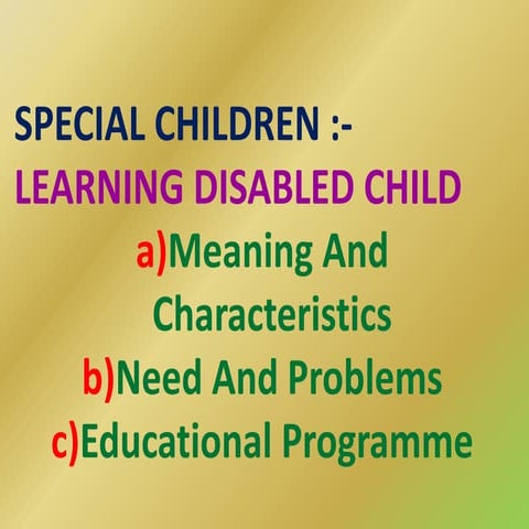 Education for specialize children