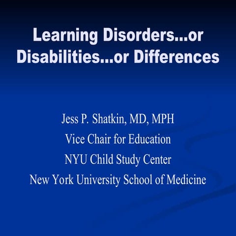 Learning Disorders and learning disabilities or disorders differences